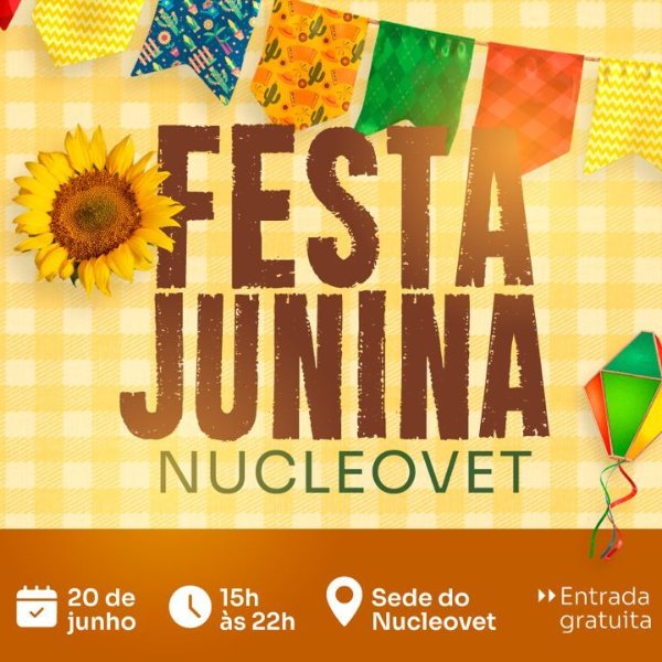 Festa junina do Nucleovet une solidariedade e sabores t&iacute;picos em Chapec&oacute;