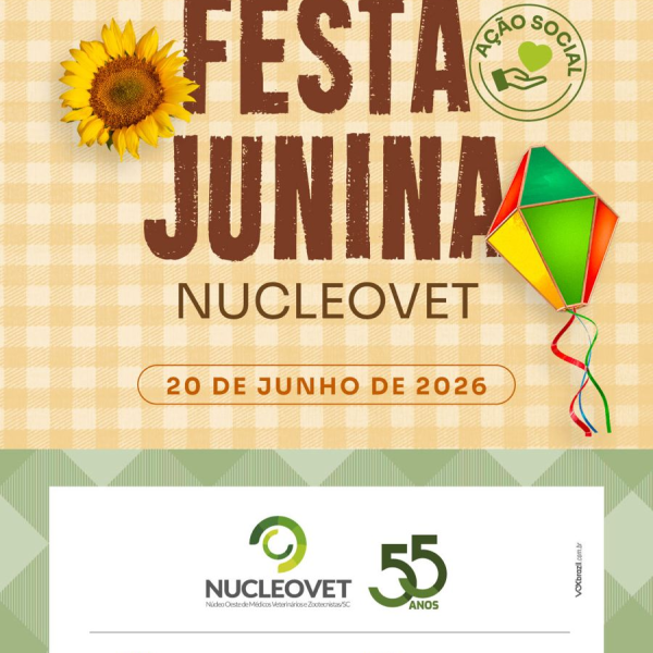 Festa junina beneficente do Nucleovet movimenta Chapec&oacute; no pr&oacute;ximo dia 20