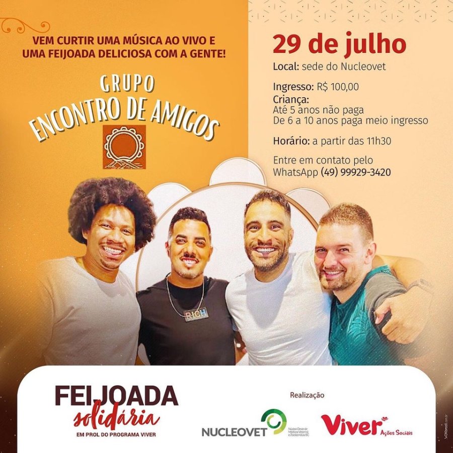 Nucleovet realiza feijoada solid&aacute;ria em prol do Programa Viver