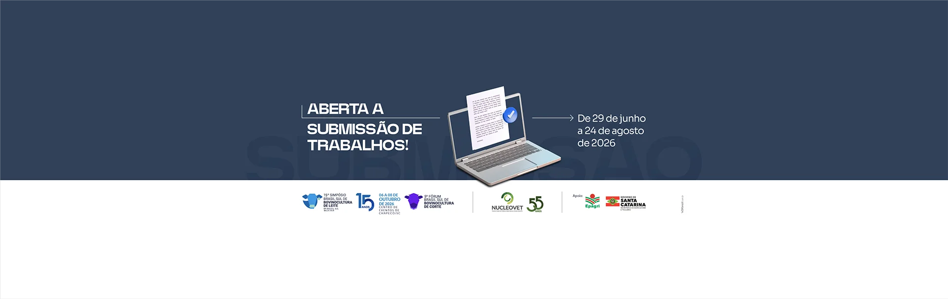 Dias 06 a 08 de Outubro de 2026